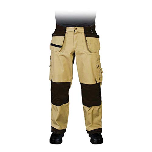 Leber&Hollman LH-Rofter_54 Bond Schutzhose, Khaki-Schwarz, 54 Größe von Leber&Hollman