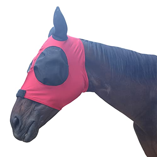 Leberna Fliegenmaske für Pferde, Netzstoff, mit Ohren, weiches Lycra-Mesh-Maske, Anti-UV mit Ohren, Rot Leberna Fliegenmaske für Pferde, Netzstoff, mit Ohren, weiches Lycra-Mesh-Maske, Anti-UV mit Ohren, Rot von Leberna
