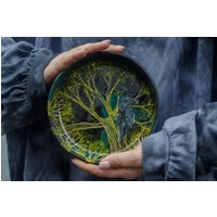 Keramik Teller Mit Rabe Und Wald Illustration Umweltfreundliche Geschenk Mysteriös Keramik Teller Mit Rabe Und Wald Illustration Umweltfreundliche Geschenk Mysteriös von LebidCeramics