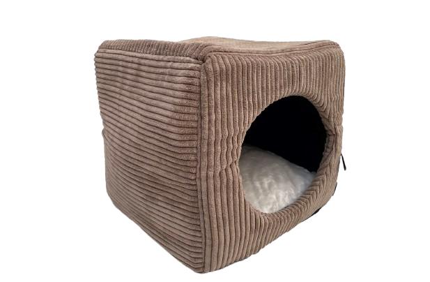 Lebon Katzenhöhle Cubo 40 x 40 cm braun von Lebon