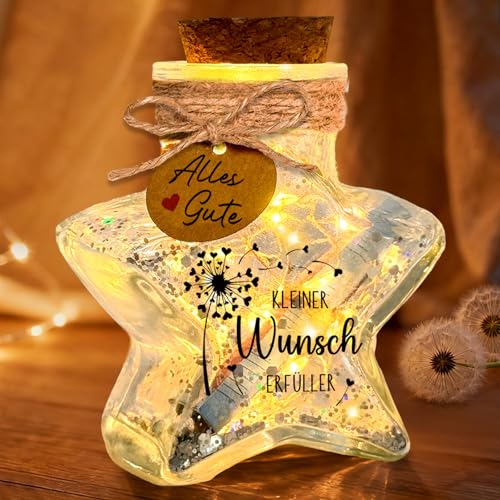 Wunscherfüller Geldgeschenk – LED Flaschenlicht mit Korken in Sternform, Kreative Geldgeschenke Verpackung für Geburtstag Hochzeit Weihnachten Taufe Firmung Kommunion Konfirmation Jugendweihe Wunscherfüller Geldgeschenk – LED Flaschenlicht mit Korken in Sternform, Kreative Geldgeschenke Verpackung für Geburtstag Hochzeit Weihnachten Taufe Firmung Kommunion Konfirmation Jugendweihe von Leboria