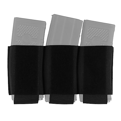LecMy Tactical 5.56 Triple Magazine Insert Pouch for Micro Fight MK3 MK4 Chest Rig Airsoft Hunting Vest Elastic Built-in Mag Holder(B) von LecMy