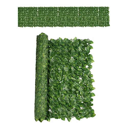 Best Artificial Ivy Leaf Screening, Artificial Hedges Fence, Green Plastics Leaf Fence Panels, Ivy Leaf Screening, 0,5 X 2 Artificial Hedge Rolle, Artificial Leaf Screen Hedge Privacy Fence Roll von Lecerrot