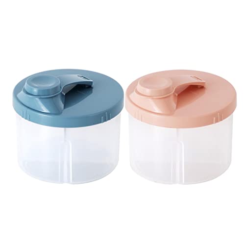 Lecerrot Milchpulver Portionierer, Transparent Milch Pulver Spender, Tragbarer Luftdichte Baby Milchpulver Spender Behälter, Milch Pulver Spender Milchpulver Behälter Mit 4 Fächern von Lecerrot