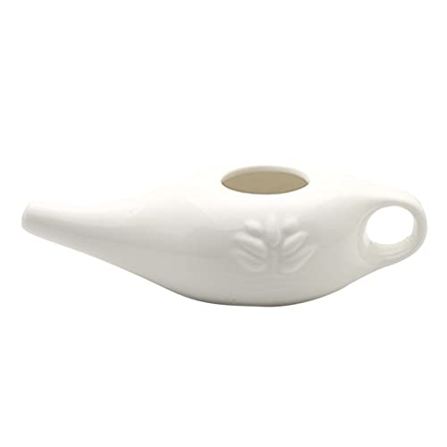 Nasal-Neti-Topf aus Keramik, Neti-Pot Sinus-Spültopf für Nasenspülung, Entgiftung, Nasennebenhöhlenentlastung, Nasenspülung, Jal Neti Natural Nasal Decongesting, Tool Kit für Zuhause, Geschenke von Lecerrot
