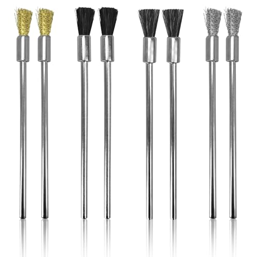 Drahtbürsten,8 Stück Edelstahl Drahtbürste 4 Materialien (Edelstahl,Messing,MäHne,Nylon)für Bohrer Klein Drahtbürsten 3 mm Drahtbürste Bohrmaschine zum Reinigung von Rost Korrosion Schmutz Farbe Drahtbürsten,8 Stück Edelstahl Drahtbürste 4 Materialien (Edelstahl,Messing,MäHne,Nylon)für Bohrer Klein Drahtbürsten 3 mm Drahtbürste Bohrmaschine zum Reinigung von Rost Korrosion Schmutz Farbe von Lechengjia