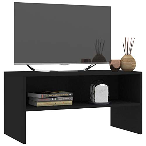 Lechnical TV-Lowboard/TV-Schrank Tisch TV Möbel TV Lowboard TV Board Fernsehschrank TV-Schrank Fernsehtisch TV-Schrank Lowboard, Wohnzimmertisch Schwarz 80 x 40 x 40 cm Spanplatte von Lechnical