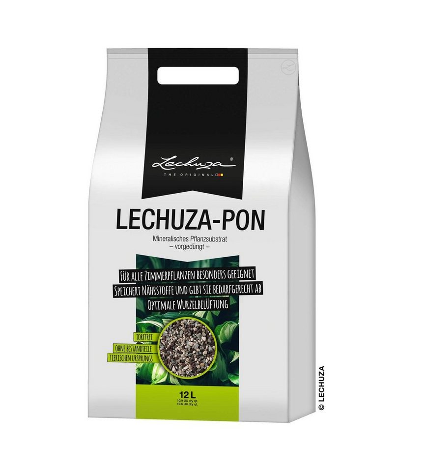 Lechuza® Blumenerde Pon 12 L Pflanzsubstrat 12 Liter vorgedüngt Universalerde, (1-St) von Lechuza