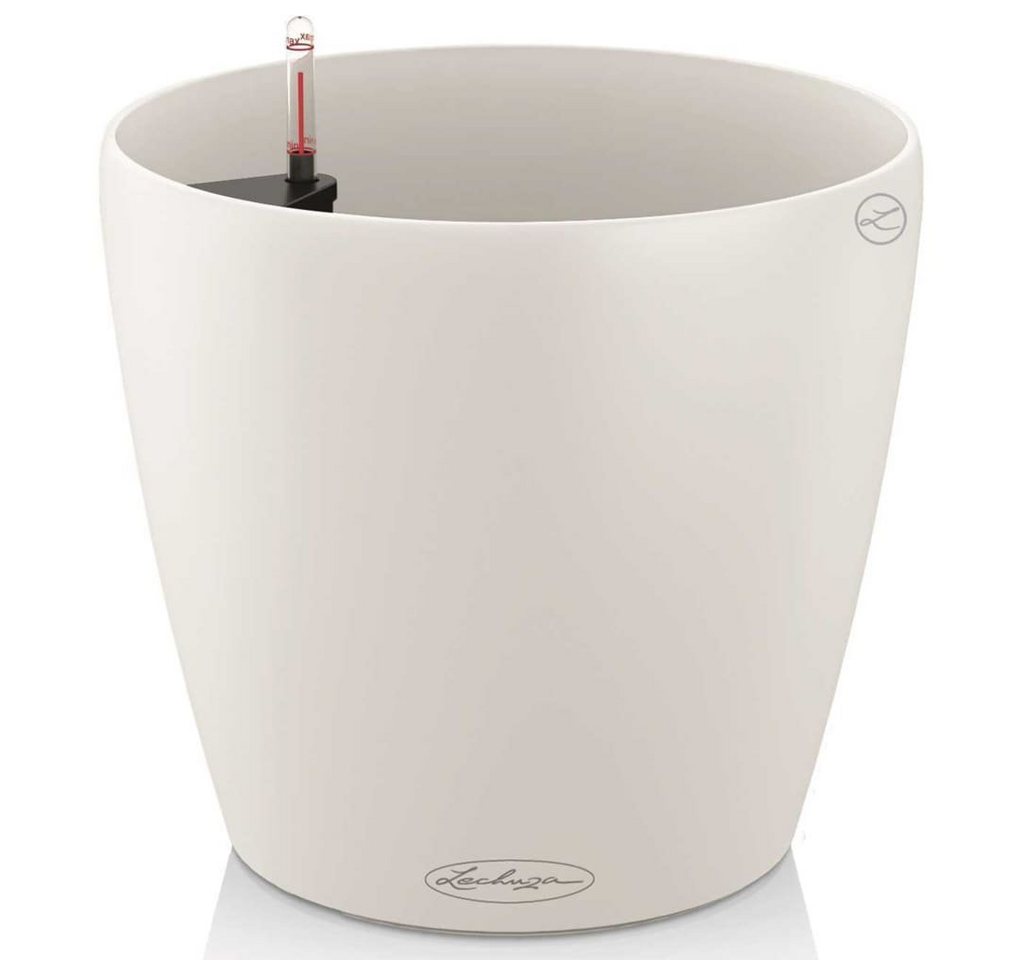 Lechuza® Blumentopf Blumentopf Classico Color 28 Komplett-Set Hochglanz Weiß 13190 (1 St) von Lechuza®