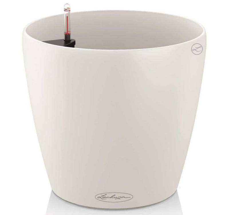 Lechuza® Blumentopf Blumentopf Classico Color 28 Komplett-Set Hochglanz Weiß 13190 (1 St) von Lechuza®