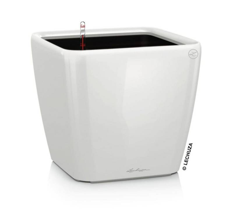 Lechuza® Blumentopf Tisch-Pflanzgefäß QUADRO LS 21 ALL-IN-ONE Hochglanz-Weiß (1 St) von Lechuza®