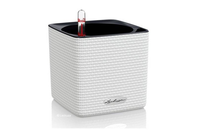 Lechuza® Kräutertopf Cube Color 14 mit Stick-System weiß (Komplettset) von Lechuza®