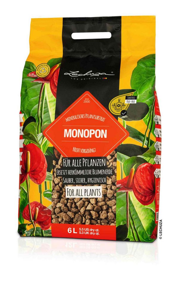 Lechuza® Pflanzgranulat Lechuza Substrat Monopon 6L torffrei ungedüngt 19549 von Lechuza®