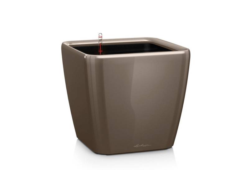 Lechuza® Pflanzkübel Pflanzgefäß Quadro LS 21 taupe hochglanz von Lechuza®