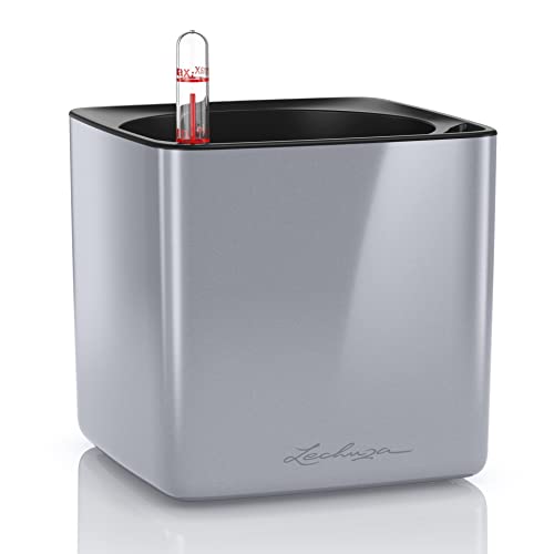 LECHUZA Cube Glossy 14 hochwertiger Pflanzwürfel mit Stick -Bewässerungssystem, Titanium dust highgloss LECHUZA Cube Glossy 14 hochwertiger Pflanzwürfel mit Stick -Bewässerungssystem, Titanium dust highgloss von Lechuza