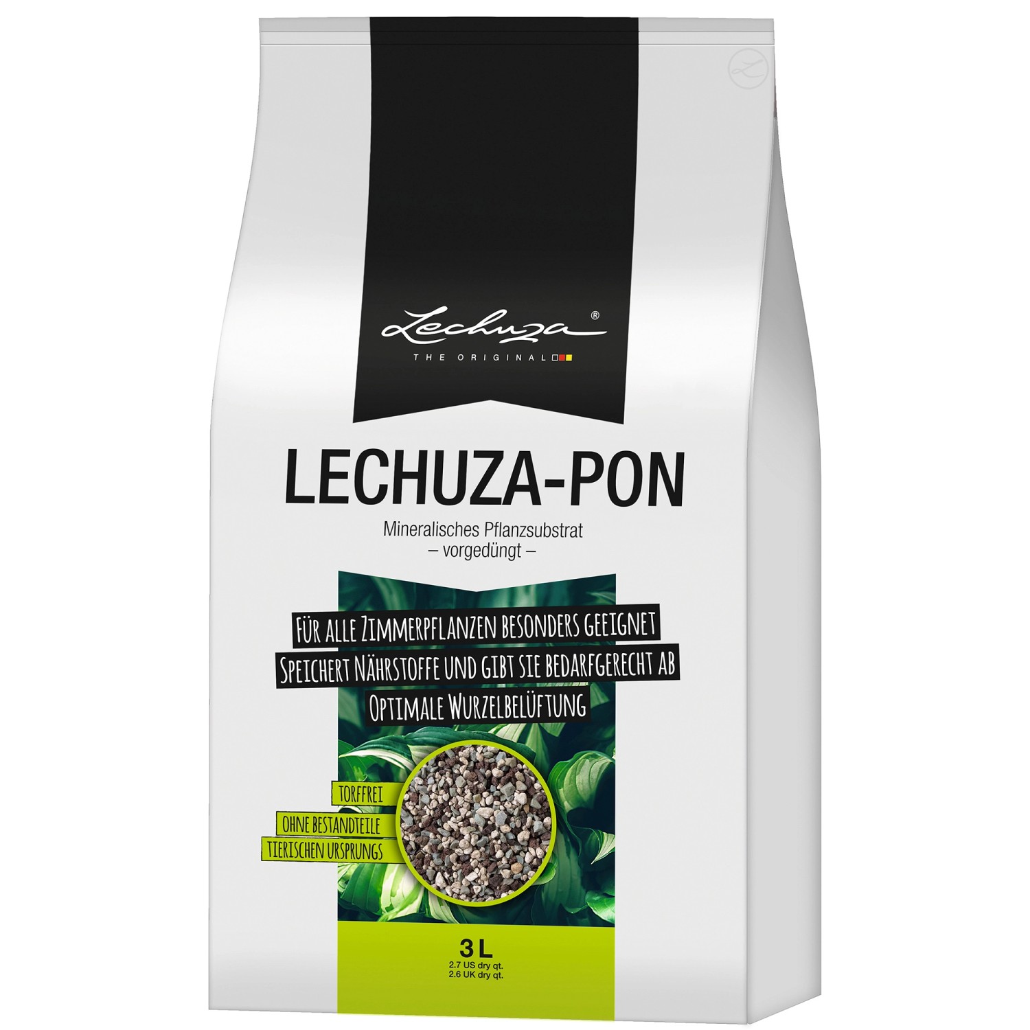 Pflanzsubstrat Lechuza-Pon 3 Liter für Zimmerpflanzen von Lechuza