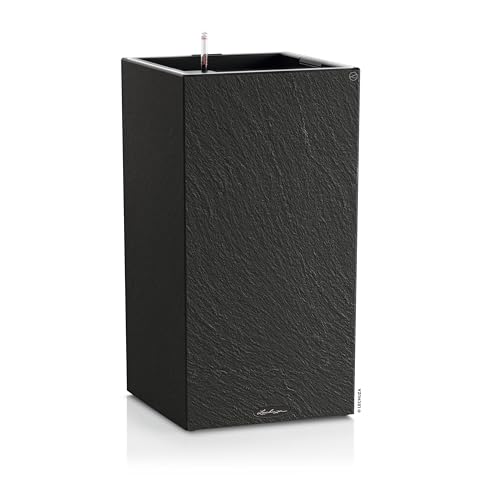 LECHUZA-Pflanzgefäß Canto Slatestone 40 high LED Dark Grey, Pflanzgefäß mit Bewässerungssystem, Wasserstandsanzeiger und Pflanzeinsatz mit LED-Lichtband, Schiefer-Optik, 40 x 40 x 76 cm, 15958 LECHUZA-Pflanzgefäß Canto Slatestone 40 high LED Dark Grey, Pflanzgefäß mit Bewässerungssystem, Wasserstandsanzeiger und Pflanzeinsatz mit LED-Lichtband, Schiefer-Optik, 40 x 40 x 76 cm, 15958 von Lechuza