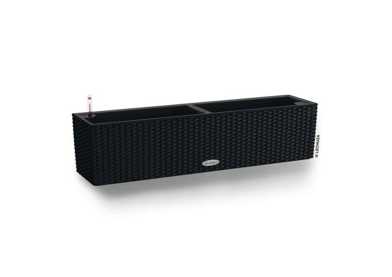Lechuza® Balkonkasten Balconera Cottage 80 graphitschwarz AIO von Lechuza