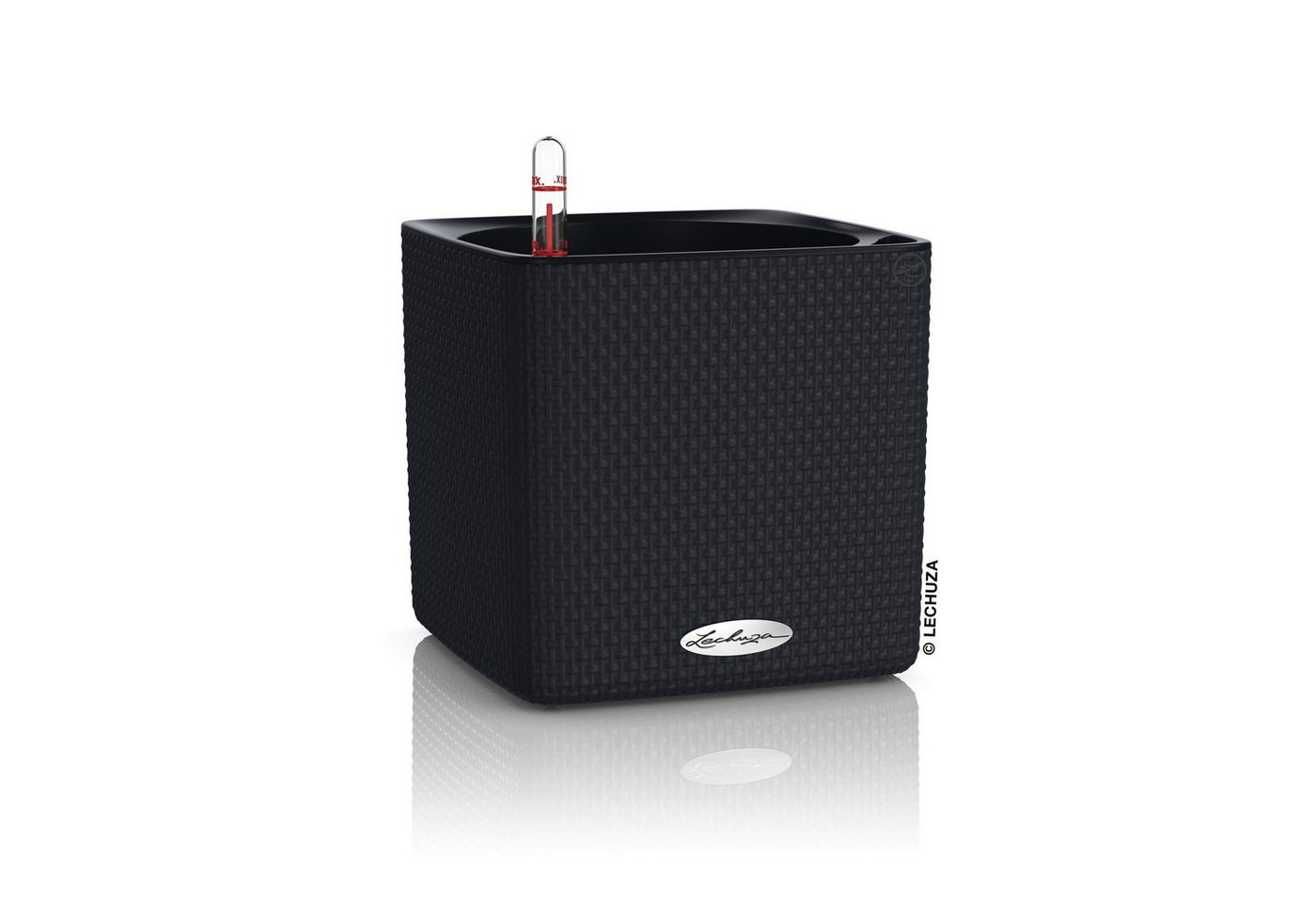 Lechuza® Blumentopf Cube Color 16 - schiefergrau AIO Komplettset von Lechuza