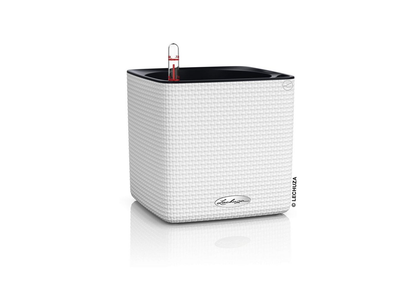 Lechuza® Blumentopf Cube Color 16 - weiß AIO Komplettset von Lechuza