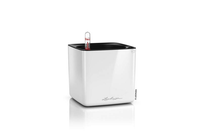 Lechuza® Blumentopf Cube Glossy 14 weiß highgloss von Lechuza