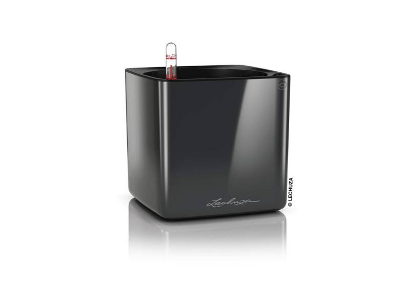 Lechuza® Blumentopf Cube Glossy 16 Anthrazit highgloss von Lechuza