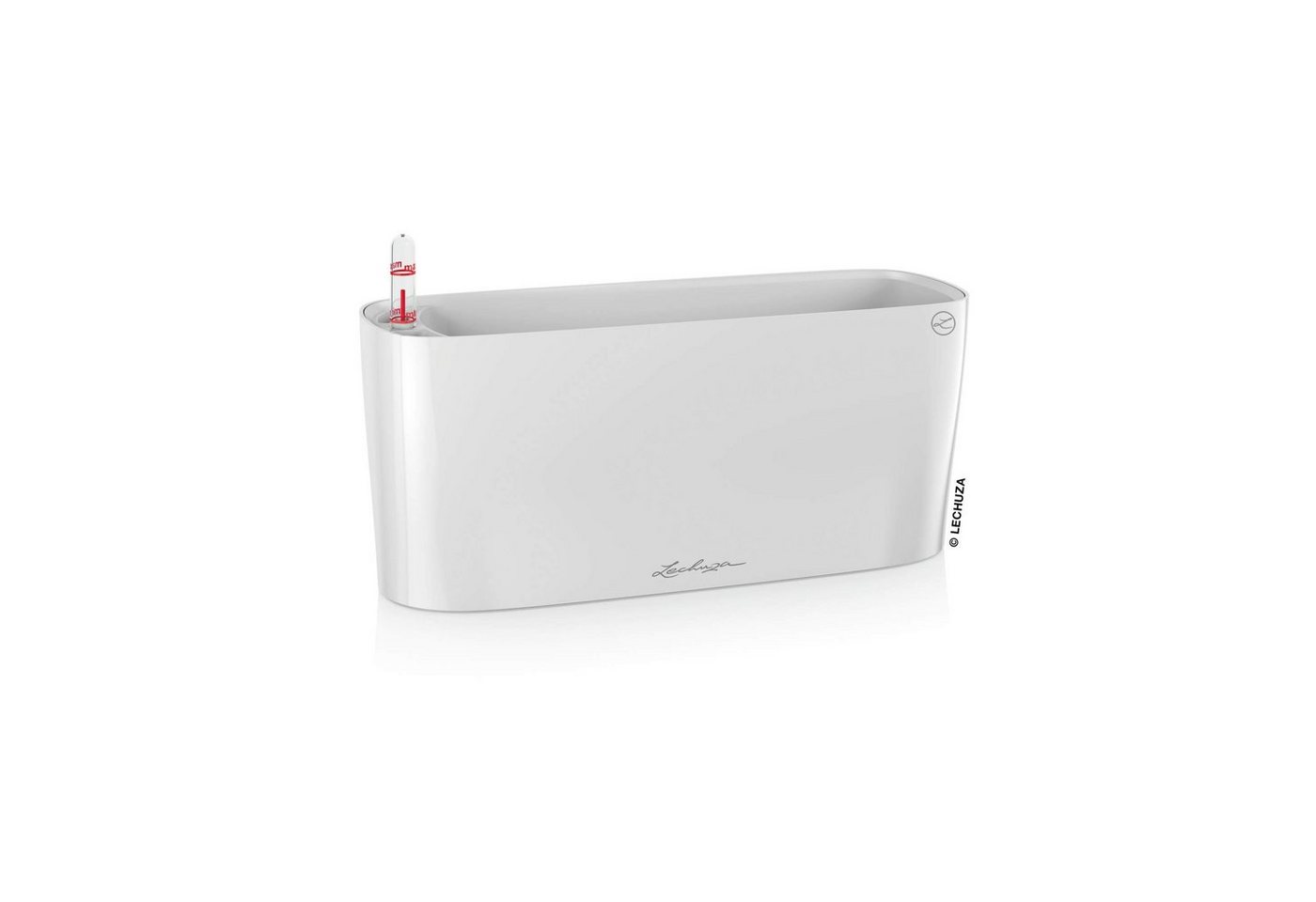 Lechuza® Blumentopf Delta 10 - weiß hochglanz mit Wasserspeicher von Lechuza
