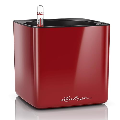 LECHUZA CUBE Glossy 16 scarlet rot highgloss 13522 von Lechuza