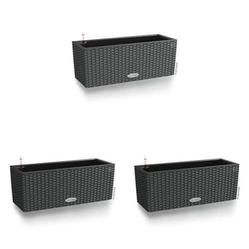 Lechuza BALCONERA Cottage 50 Granit 15602 (Packung mit 3) von Lechuza