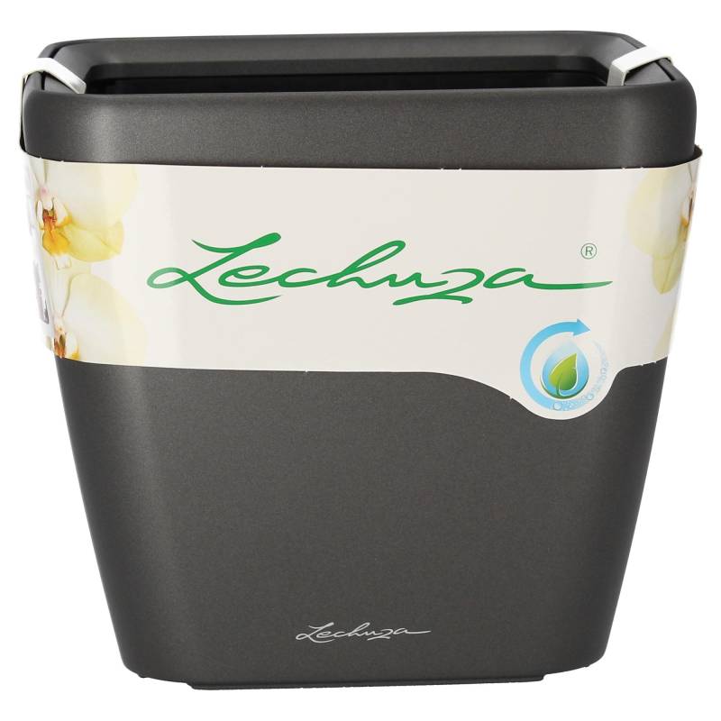 Lechuza Blumentopf groß Quadro LS 21 anthrazit metallic von geobra Brandstätter Stiftung & Co. KG LECHUZA