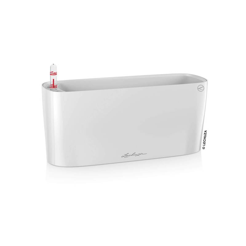 Lechuza Blumentopf rechteckig Delta 10 weiß hochglanz von geobra Brandstätter Stiftung & Co. KG LECHUZA