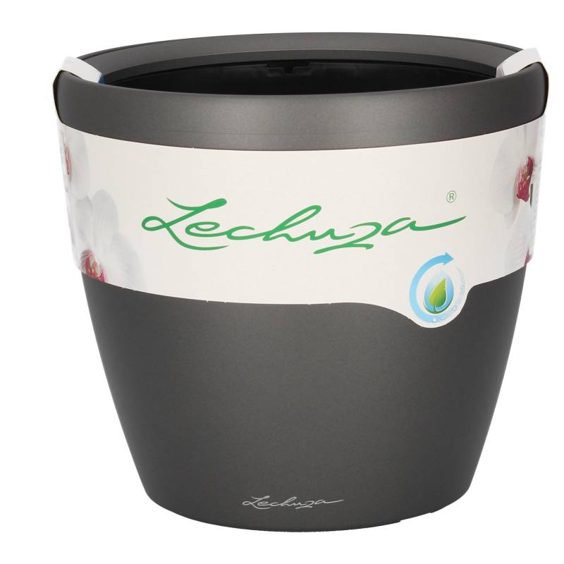 Lechuza Blumentopf rund Classico LS 28 anthrazit metallic von geobra Brandstätter Stiftung & Co. KG LECHUZA