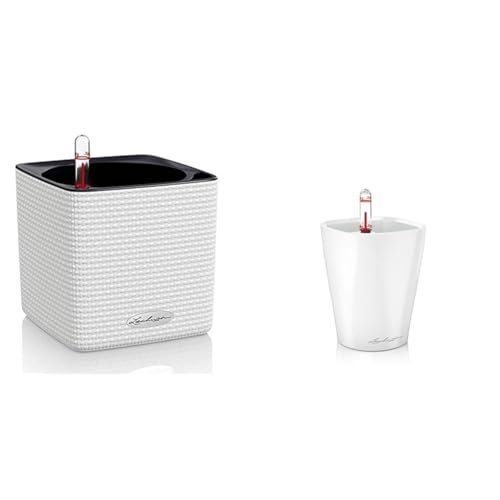 Lechuza Cube Color 14 weiß 13380 & MINI-DELTINI weiß 14950 von Lechuza