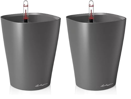 Lechuza DELTINI anthrazit metallic 14903 (Packung mit 2) von Lechuza