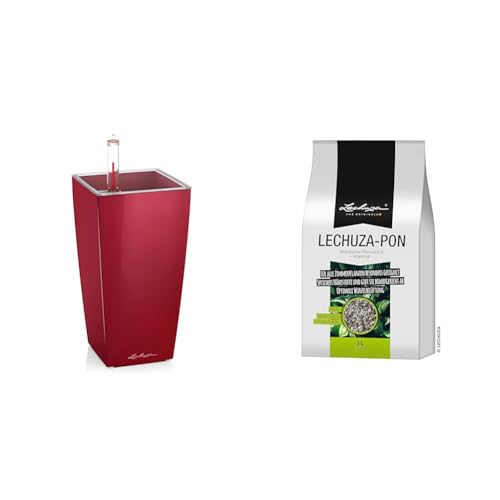 Lechuza MINI-CUBI scarlet rot Hochglanz 18121 & PON 3 Liter Substrat 19560 Lechuza MINI-CUBI scarlet rot Hochglanz 18121 & PON 3 Liter Substrat 19560 von Lechuza