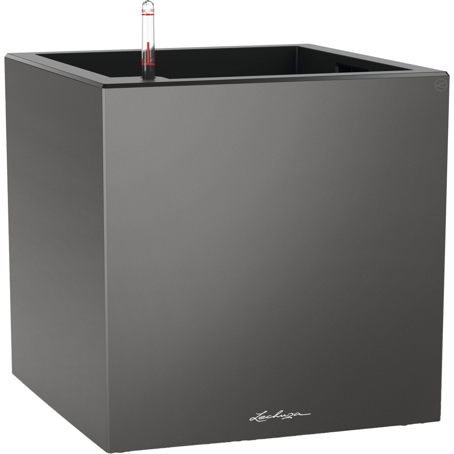 Lechuza Pflanzgefäß Canto Premium low 40 Athrazit Metallic 40 cm x 40 cm von Lechuza