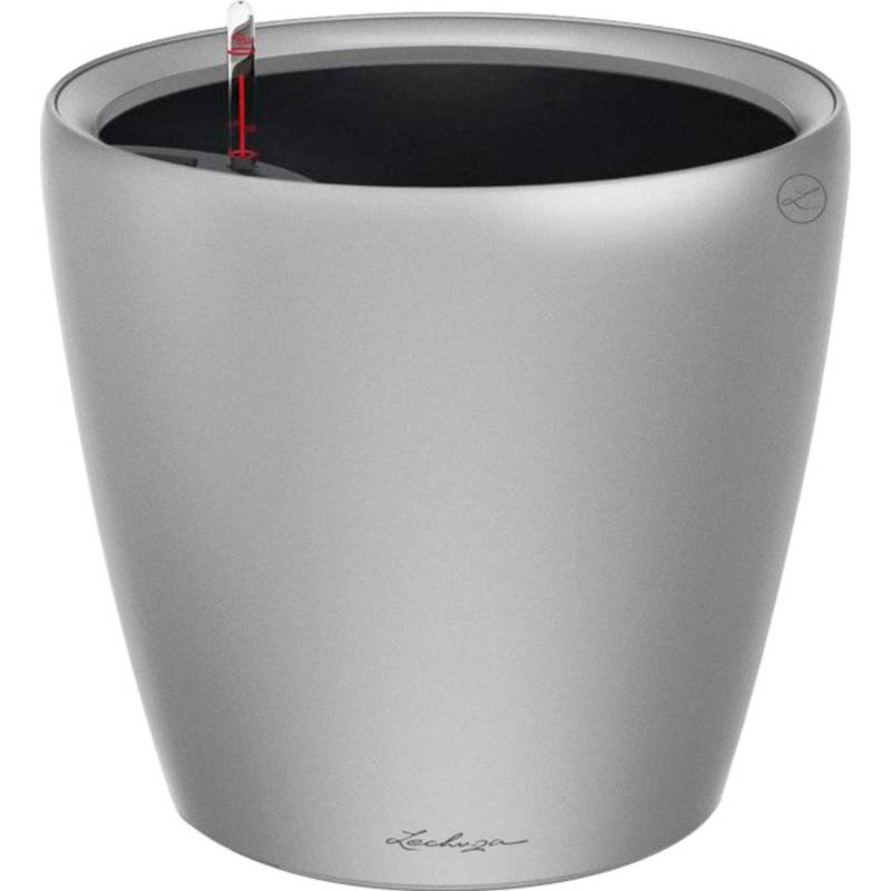 Lechuza Pflanzgefäß Classico Premium LS Ø 28 cm x 26 cm Silber metallic von Lechuza