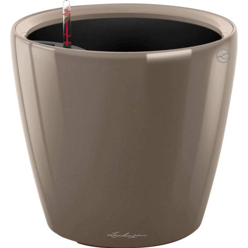 Lechuza Pflanzgefäß Classico Premium LS Ø 28 cm x 26 cm Taupe hochglanz von Lechuza