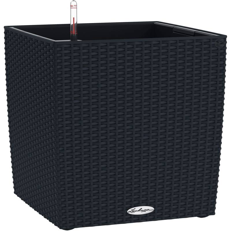 Lechuza Pflanzgefäß Cube Cottage 40 cm x 40 cm x 40 cm Graphitschwarz von Lechuza