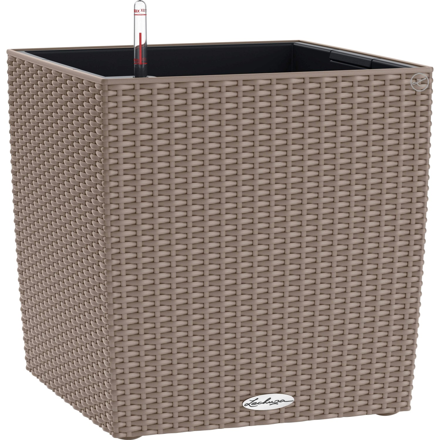 Lechuza Pflanzgefäß Cube Cottage 40 cm x 40 cm x 40 cm Sandbraun von Lechuza
