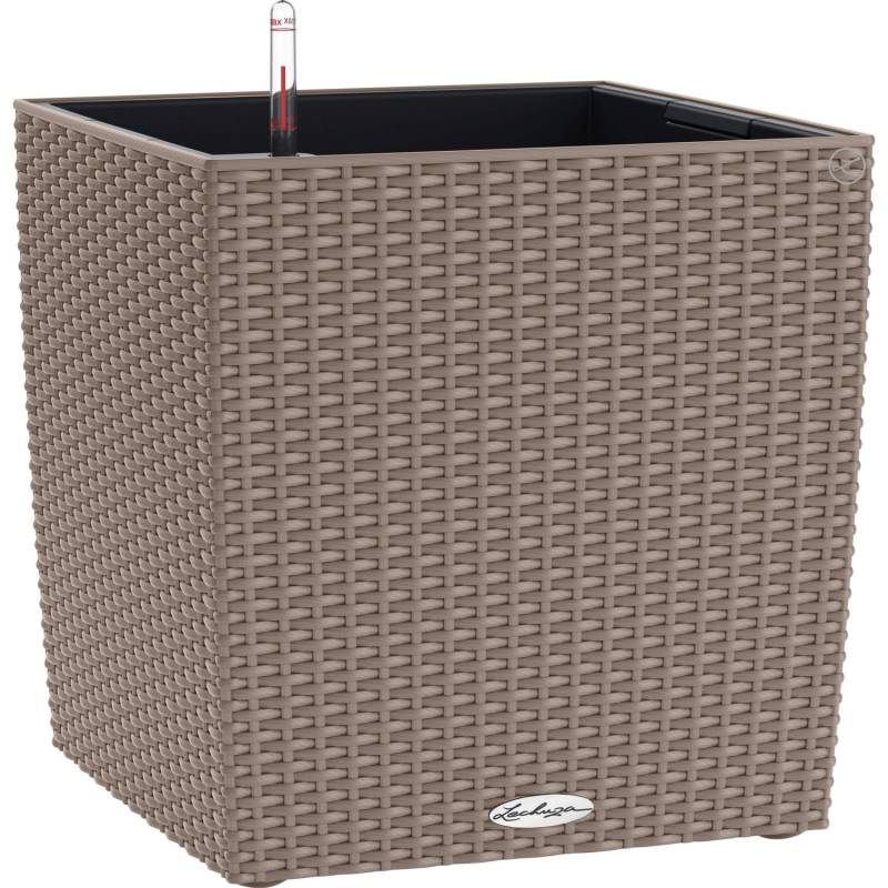 Lechuza Pflanzgefäß Cube Cottage 40 cm x 40 cm x 40 cm Sandbraun von Lechuza