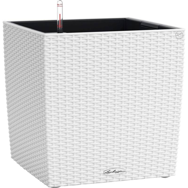 Lechuza Pflanzgefäß Cube Cottage 40 cm x 40 cm x 40 cm Weiß von Lechuza