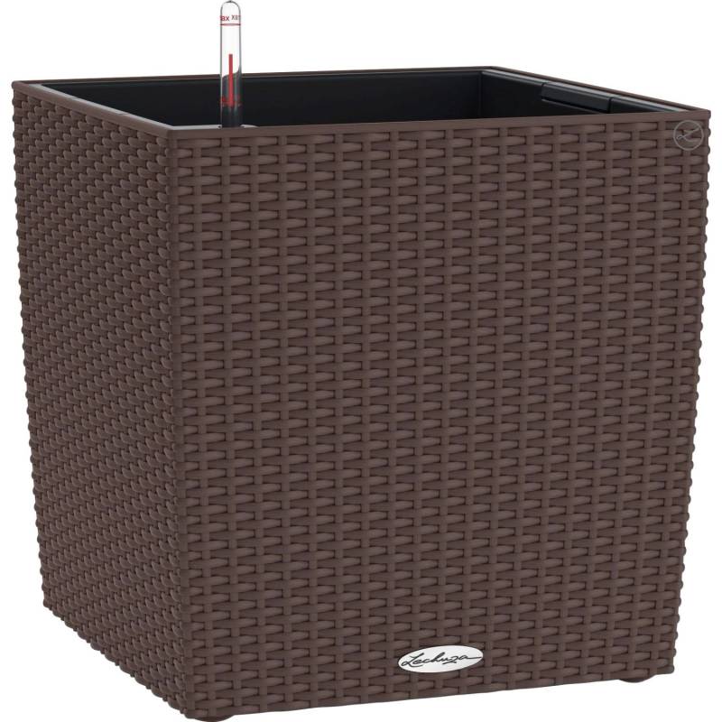 Lechuza Pflanzgefäß Cube Cottage 50 cm x 50 cm x 50 cm Mokka von Lechuza
