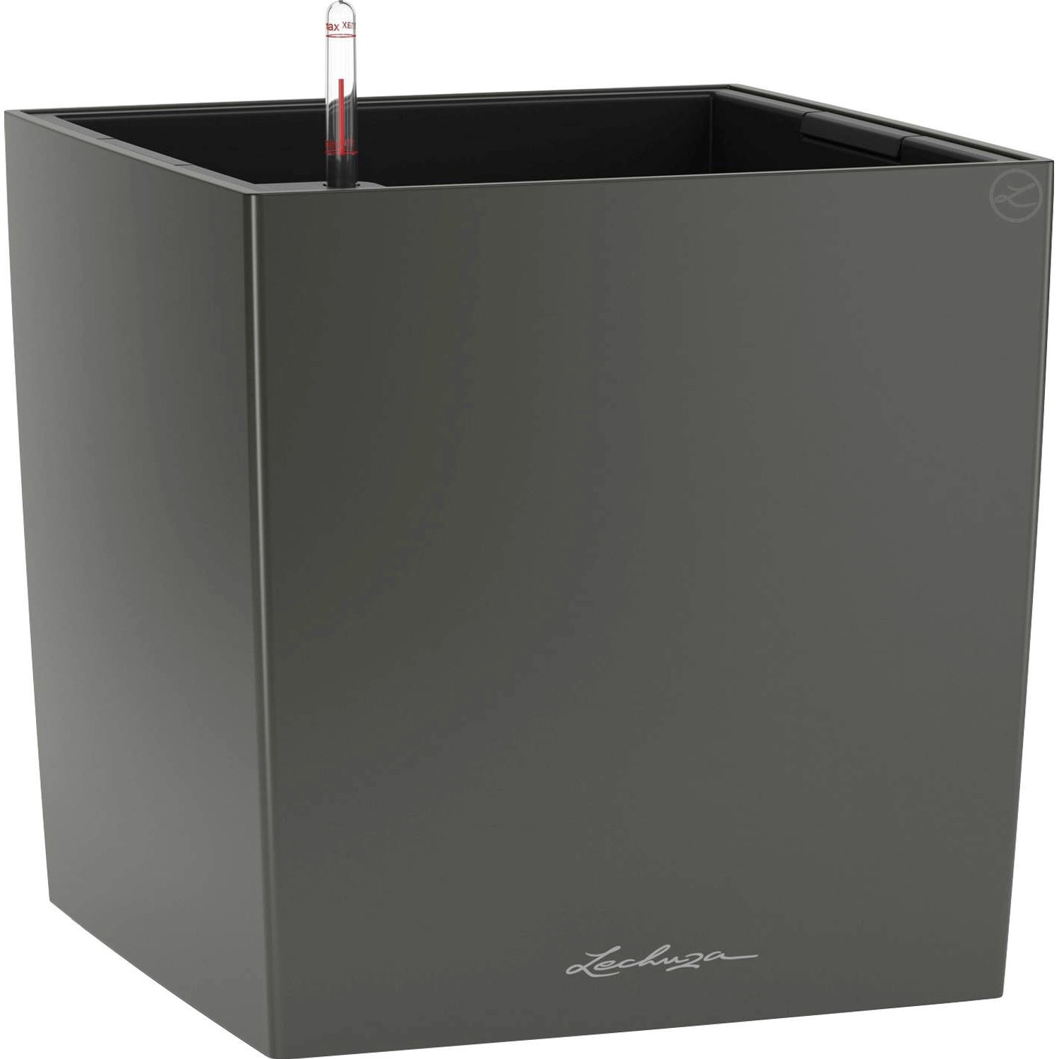 Lechuza Pflanzgefäß Cube Premium 30 cm x 30 cm Anthrazit metallic von Lechuza