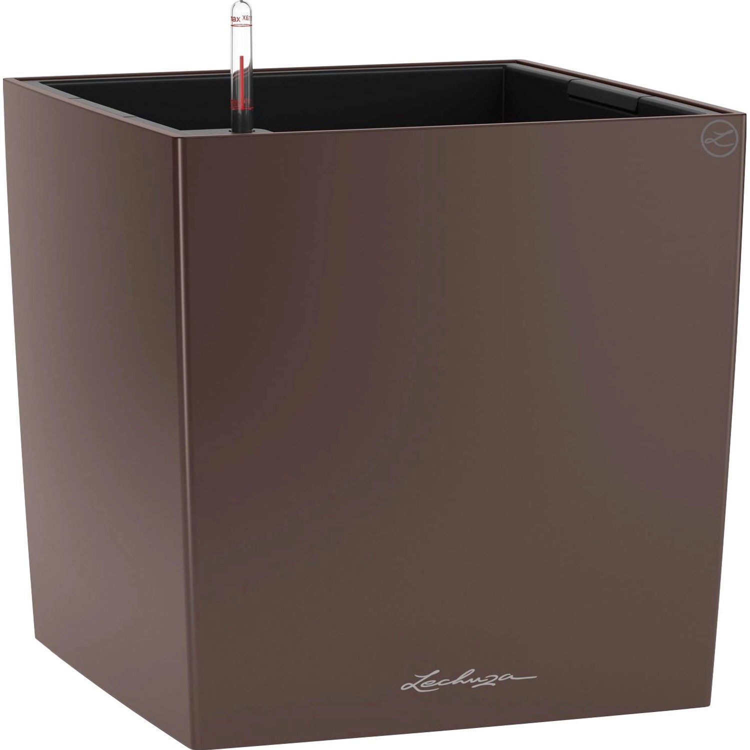 Lechuza Pflanzgefäß Cube Premium 30 cm x 30 cm Espresso metallic von Lechuza