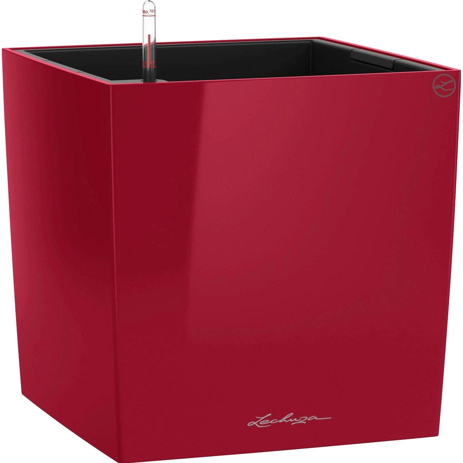 Lechuza Pflanzgefäß Cube Premium 40 cm x 40 cm Scarlet Rot hochglanz von Lechuza