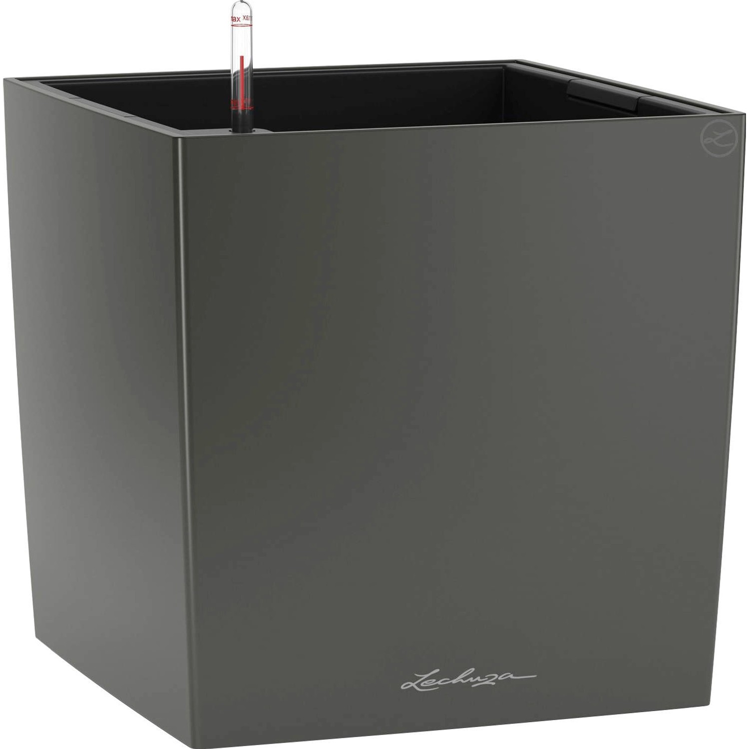Lechuza Pflanzgefäß Cube Premium 50 cm x 50 cm Anthrazit metallic von Lechuza