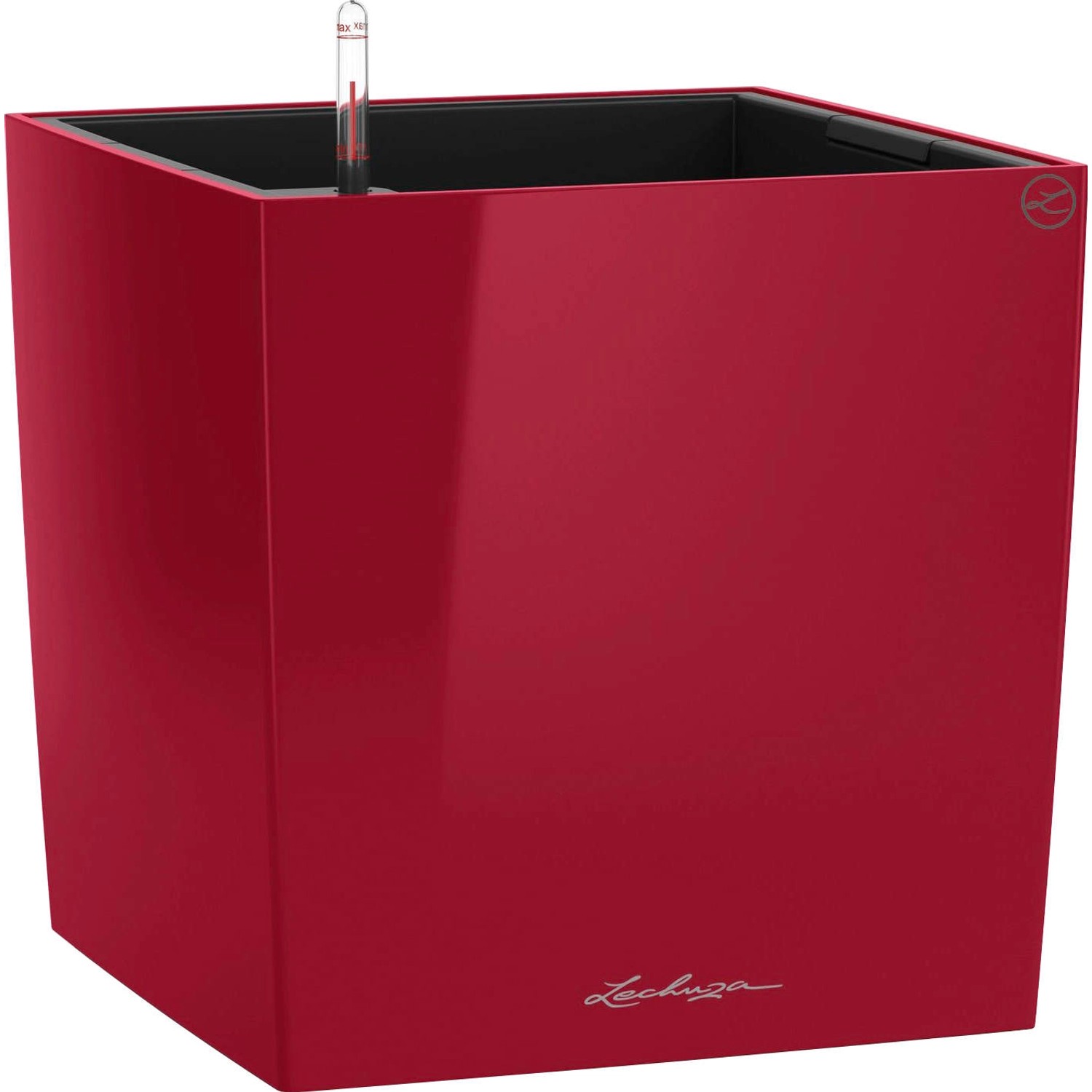 Lechuza Pflanzgefäß Cube Premium 50 cm x 50 cm Scarlet Rot hochglanz von Lechuza