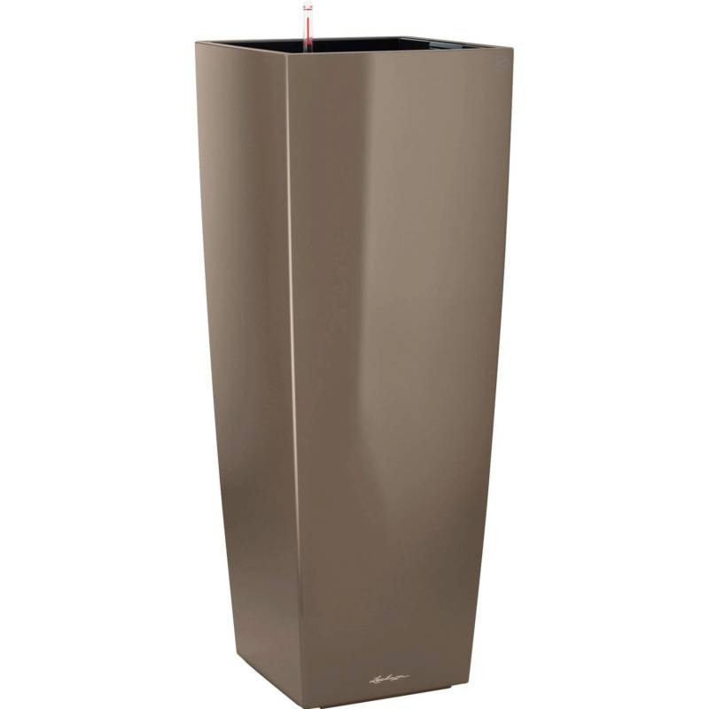 Lechuza Pflanzgefäß Cubico Alto Premium 40 cm x 40 cm Taupe hochglanz von Lechuza
