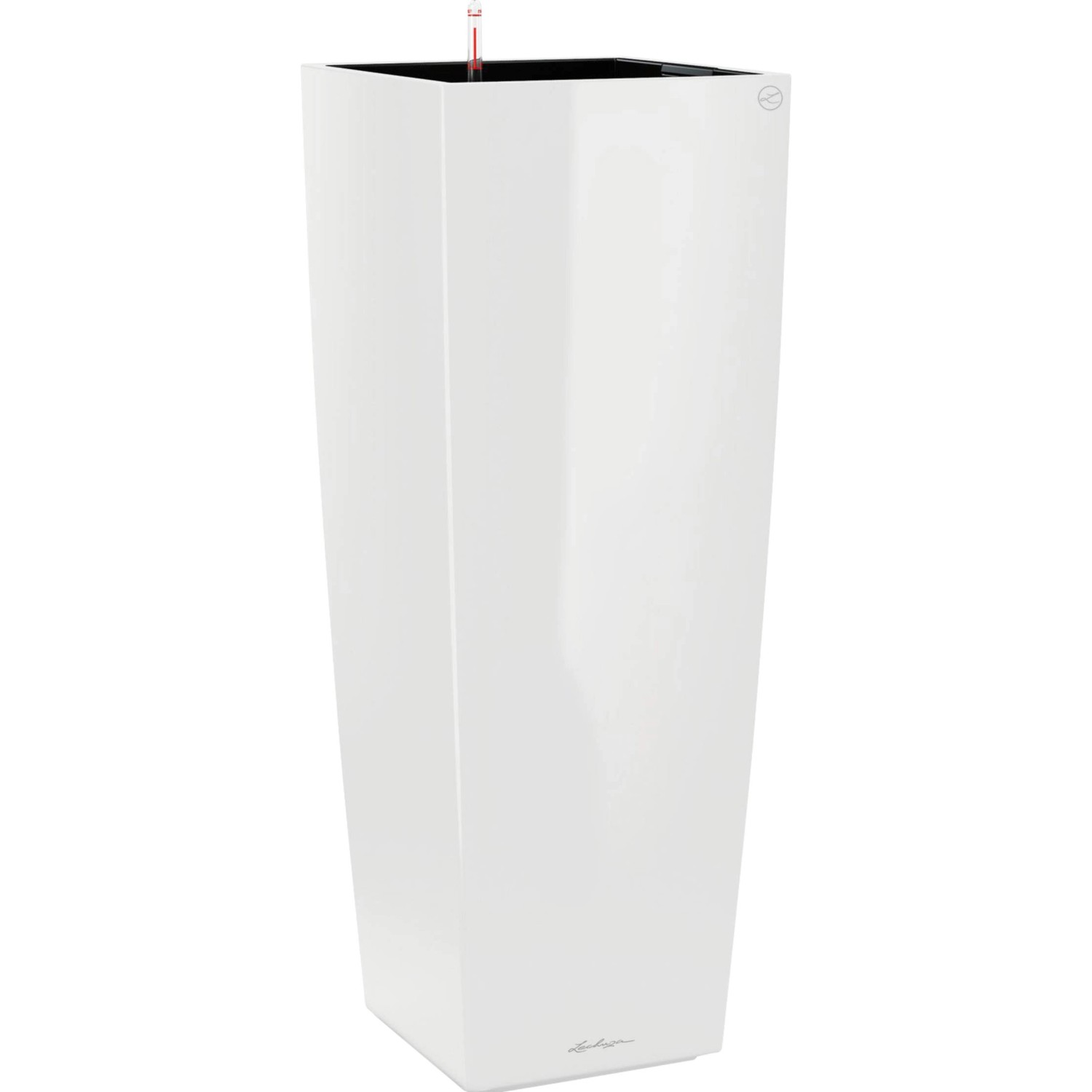 Lechuza Pflanzgefäß Cubico Alto Premium 40 cm x 40 cm Weiß hochglanz von Lechuza